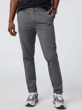 Vuori Mens All Ways Chino Gray Pants Sz 28